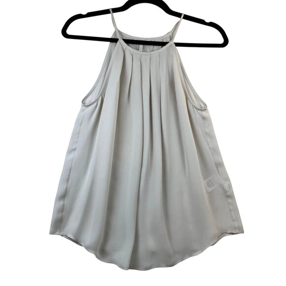 Joie Tops - Joie 100% Silk Halter Blouse Cream Pleated Top Small Chic Minimalist Business